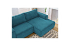 Compact fixed NIHAD corduroy corner sofa - Right-hand corner - BOBOCHIC - The Bradery