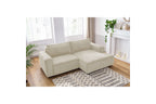 Compact fixed NIHAD corduroy corner sofa - Right-hand corner - BOBOCHIC - The Bradery