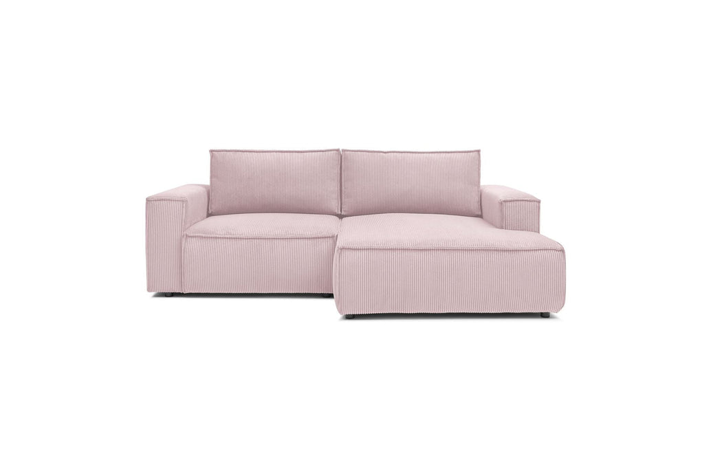 Compact fixed NIHAD corduroy corner sofa - Right-hand corner - BOBOCHIC - The Bradery