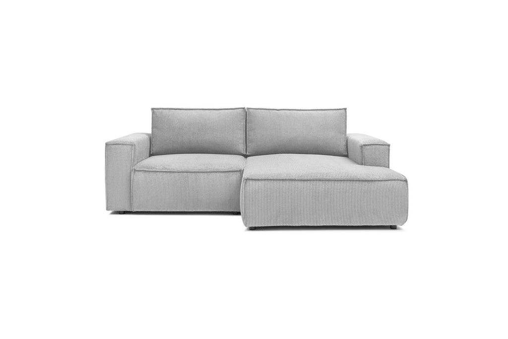 Compact fixed NIHAD corduroy corner sofa - Right-hand corner - BOBOCHIC - The Bradery