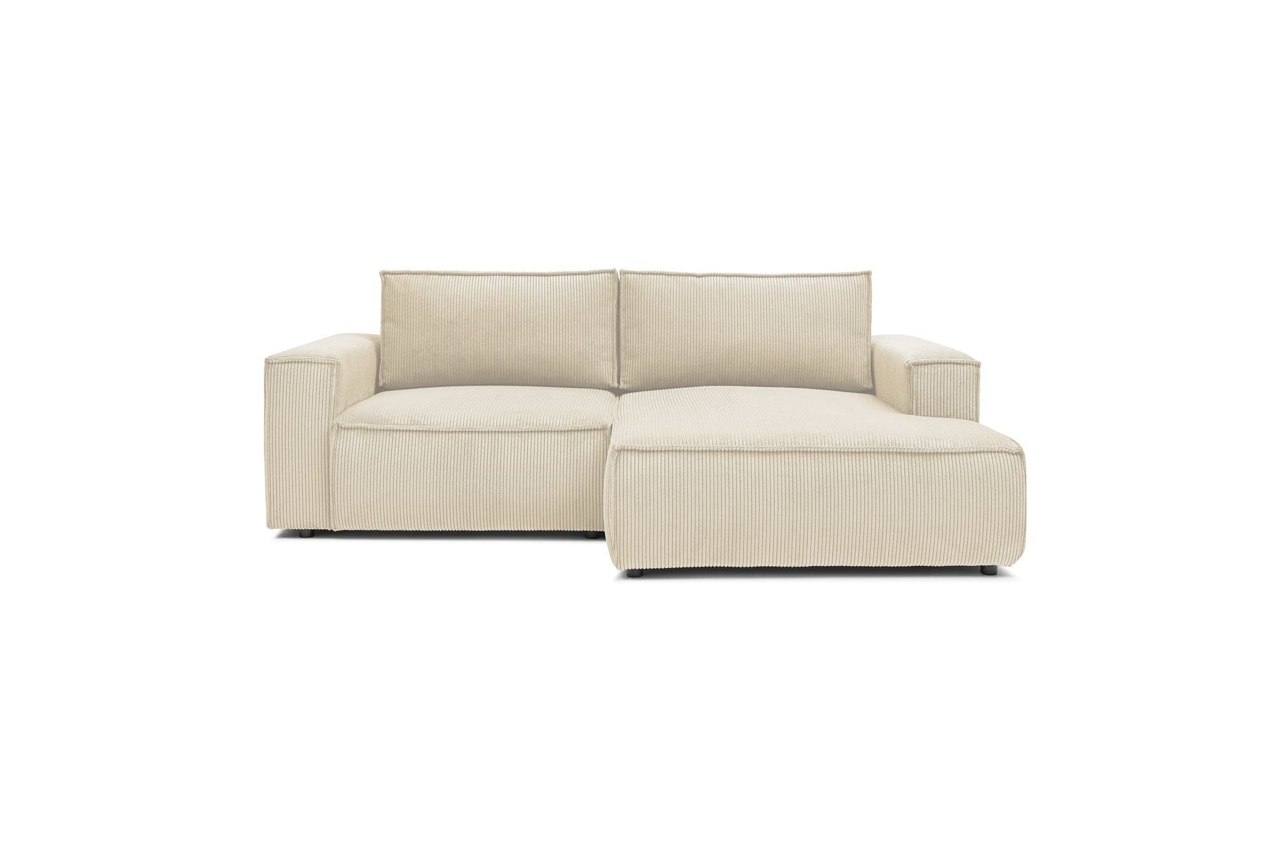 Compact fixed NIHAD corduroy corner sofa - Right-hand corner - BOBOCHIC - The Bradery