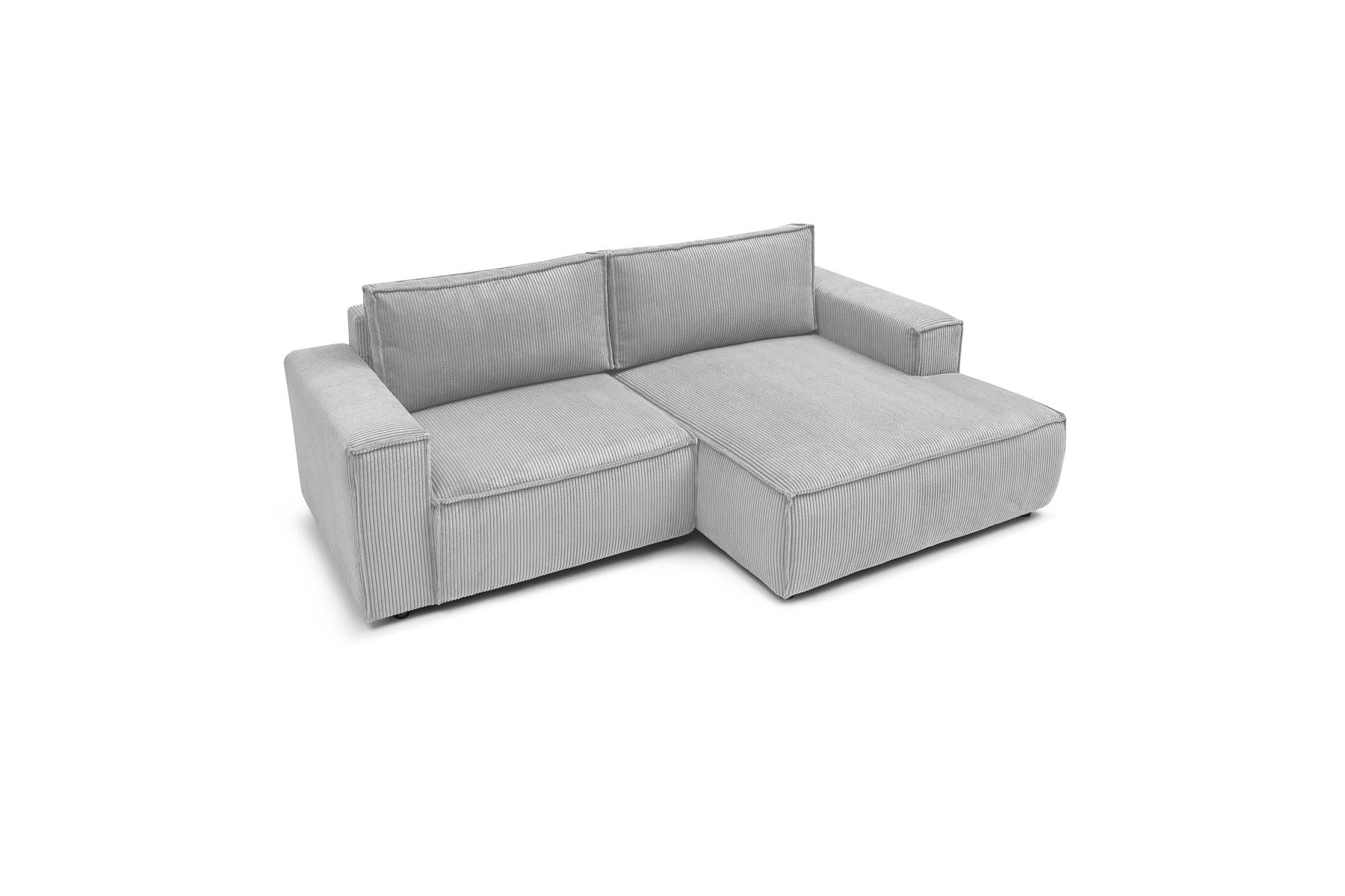 Compact fixed NIHAD corduroy corner sofa - Right-hand corner - BOBOCHIC - The Bradery