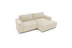 Compact fixed NIHAD corduroy corner sofa - Right-hand corner - BOBOCHIC - The Bradery