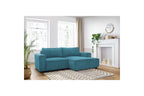 Compact fixed NIHAD corduroy corner sofa - Right-hand corner - BOBOCHIC - The Bradery