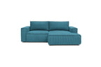 Compact fixed NIHAD corduroy corner sofa - Right-hand corner - BOBOCHIC - The Bradery