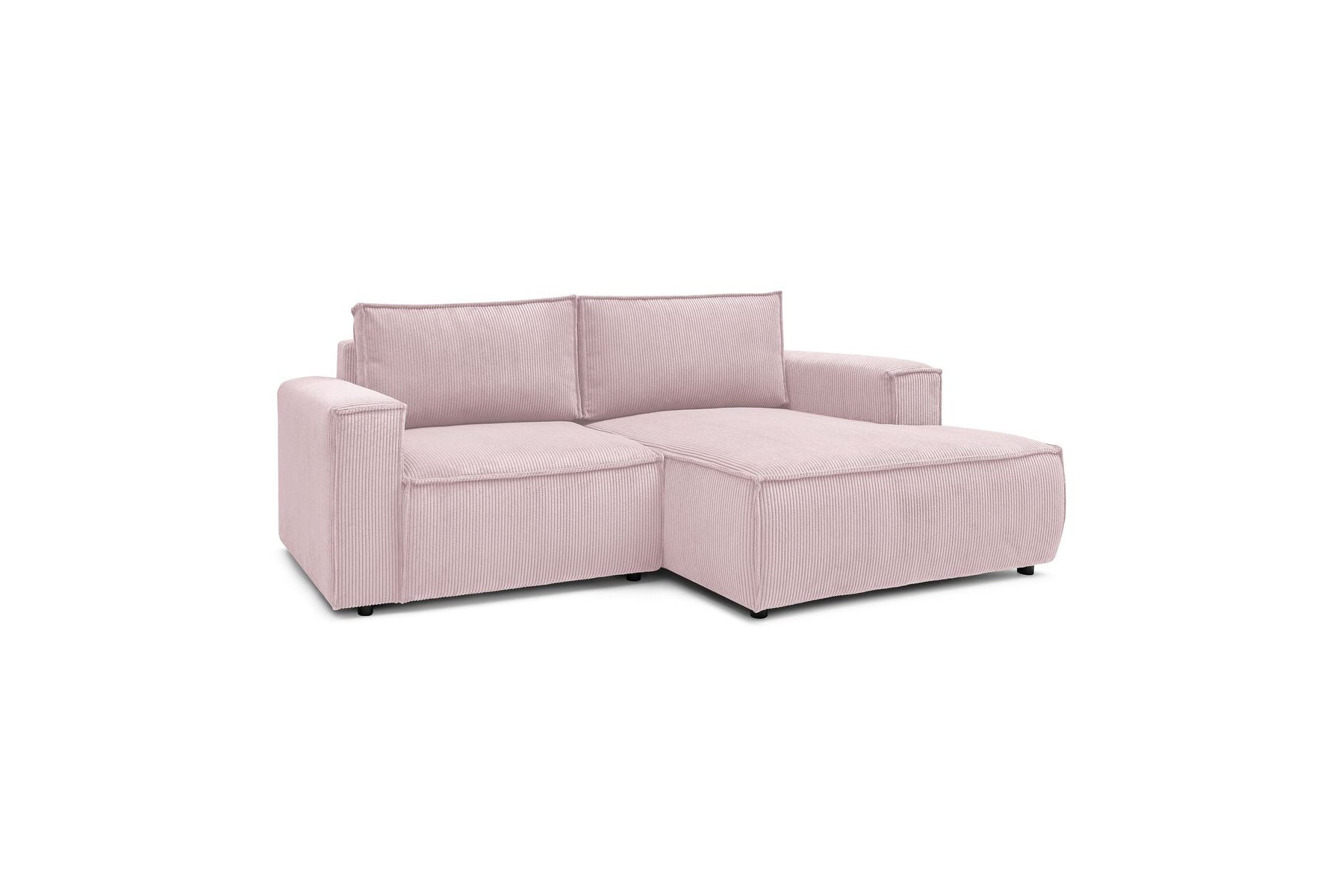 Compact fixed NIHAD corduroy corner sofa - Right-hand corner - BOBOCHIC - The Bradery