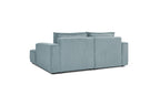 Compact fixed NIHAD corduroy corner sofa - Right-hand corner - BOBOCHIC - The Bradery