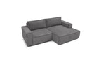 Compact fixed NIHAD corduroy corner sofa - Right-hand corner - BOBOCHIC - The Bradery