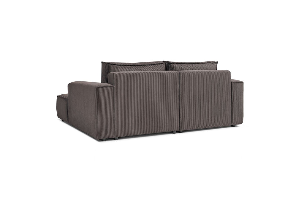 Compact fixed NIHAD corduroy corner sofa - Right-hand corner - BOBOCHIC - The Bradery