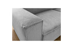 Compact fixed NIHAD corduroy corner sofa - Right-hand corner - BOBOCHIC - The Bradery