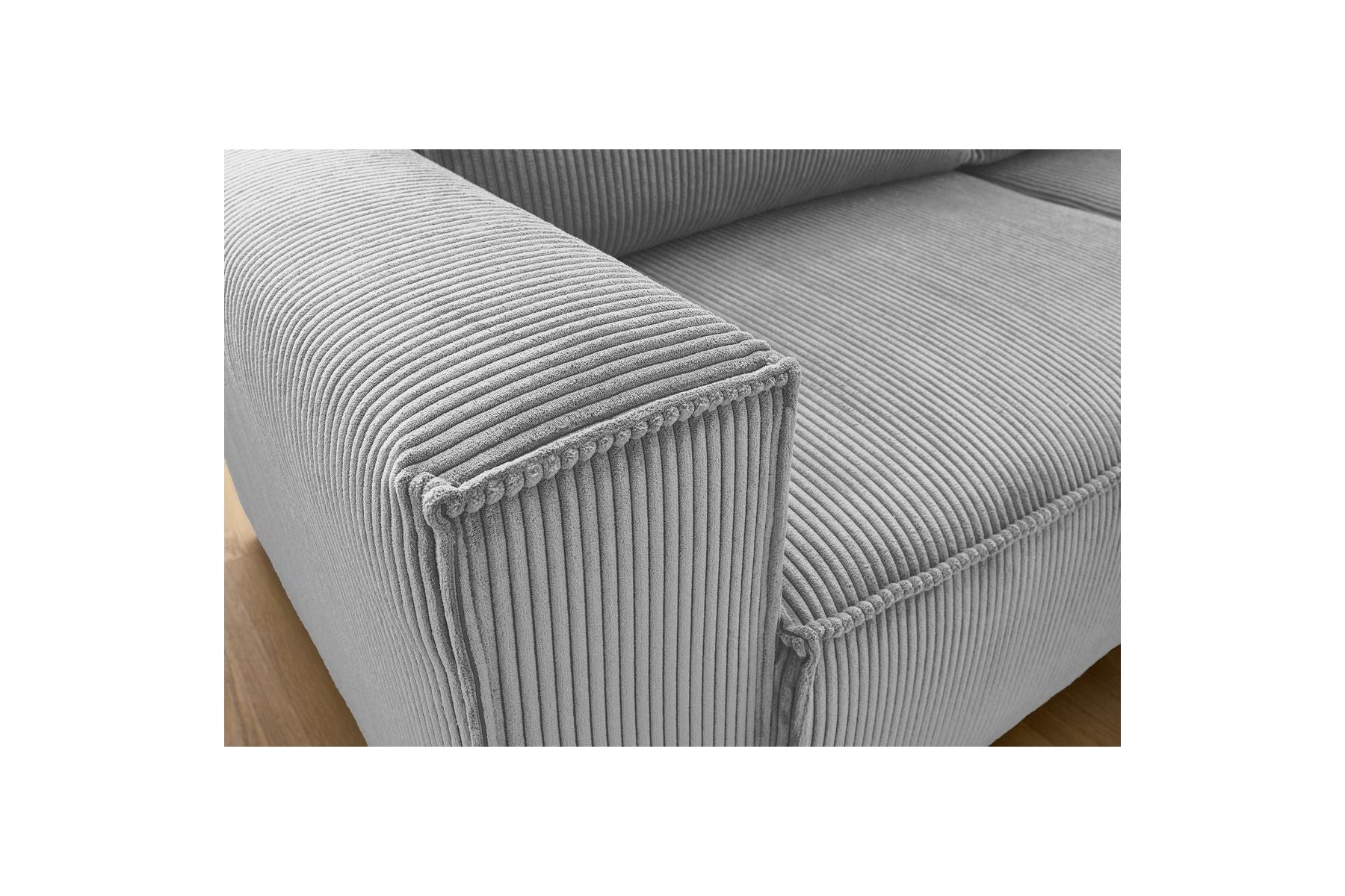 Compact fixed NIHAD corduroy corner sofa - Right-hand corner - BOBOCHIC - The Bradery