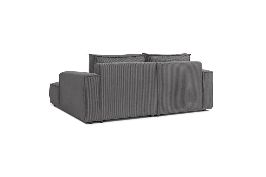 Compact fixed NIHAD corduroy corner sofa - Right-hand corner - BOBOCHIC - The Bradery