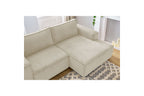 Compact fixed NIHAD corduroy corner sofa - Right-hand corner - BOBOCHIC - The Bradery