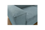 Compact fixed NIHAD corduroy corner sofa - Right-hand corner - BOBOCHIC - The Bradery
