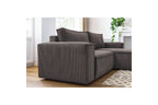 Compact fixed NIHAD corduroy corner sofa - Right-hand corner - BOBOCHIC - The Bradery