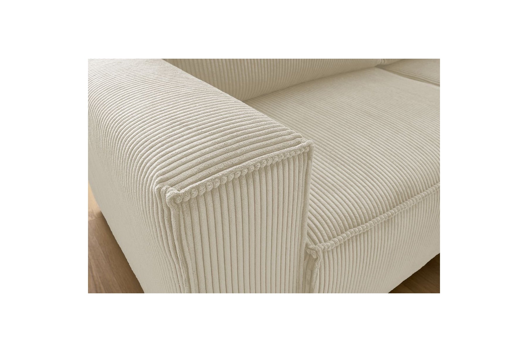 Compact fixed NIHAD corduroy corner sofa - Right-hand corner - BOBOCHIC - The Bradery