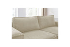 Compact fixed NIHAD corduroy corner sofa - Right-hand corner - BOBOCHIC - The Bradery