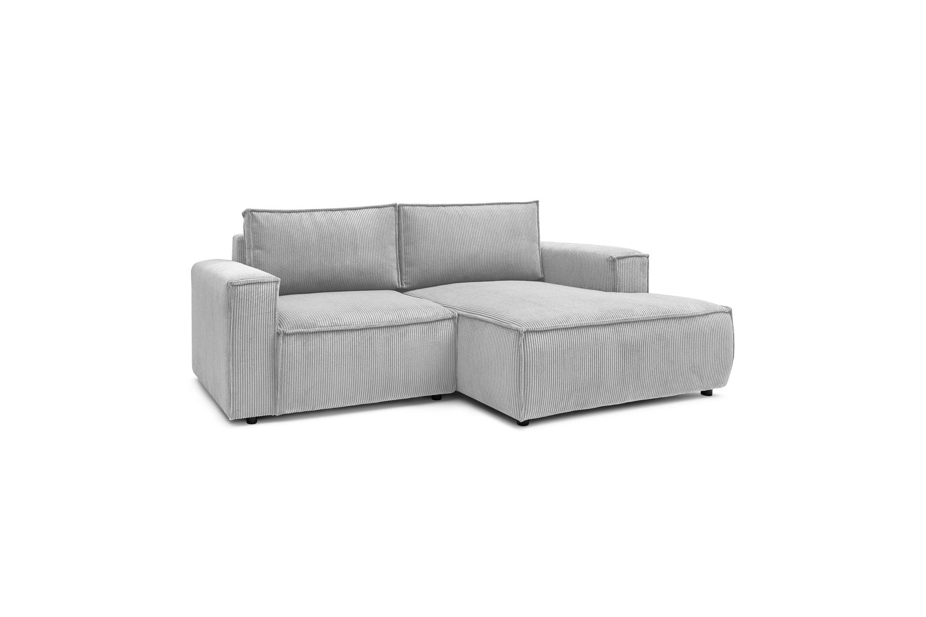 Compact fixed NIHAD corduroy corner sofa - Right-hand corner - BOBOCHIC - The Bradery