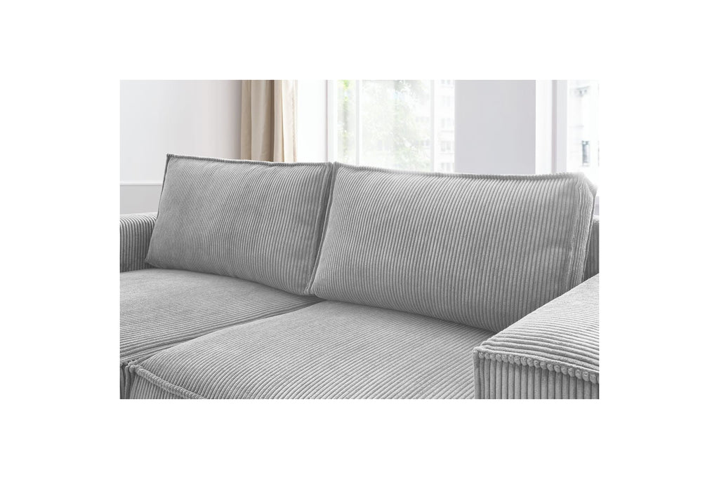 Compact fixed NIHAD corduroy corner sofa - Left-hand corner - BOBOCHIC - The Bradery