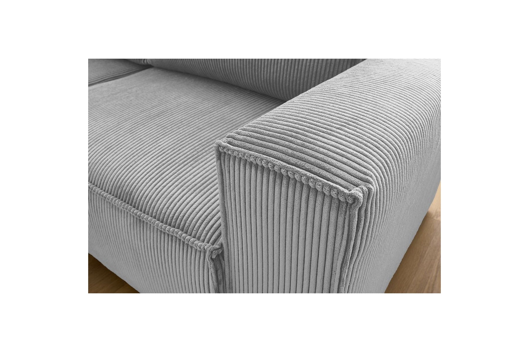 NIHAD compact fixed corner sofa in corduroy - Left-hand corner - BOBOCHIC - The Bradery
