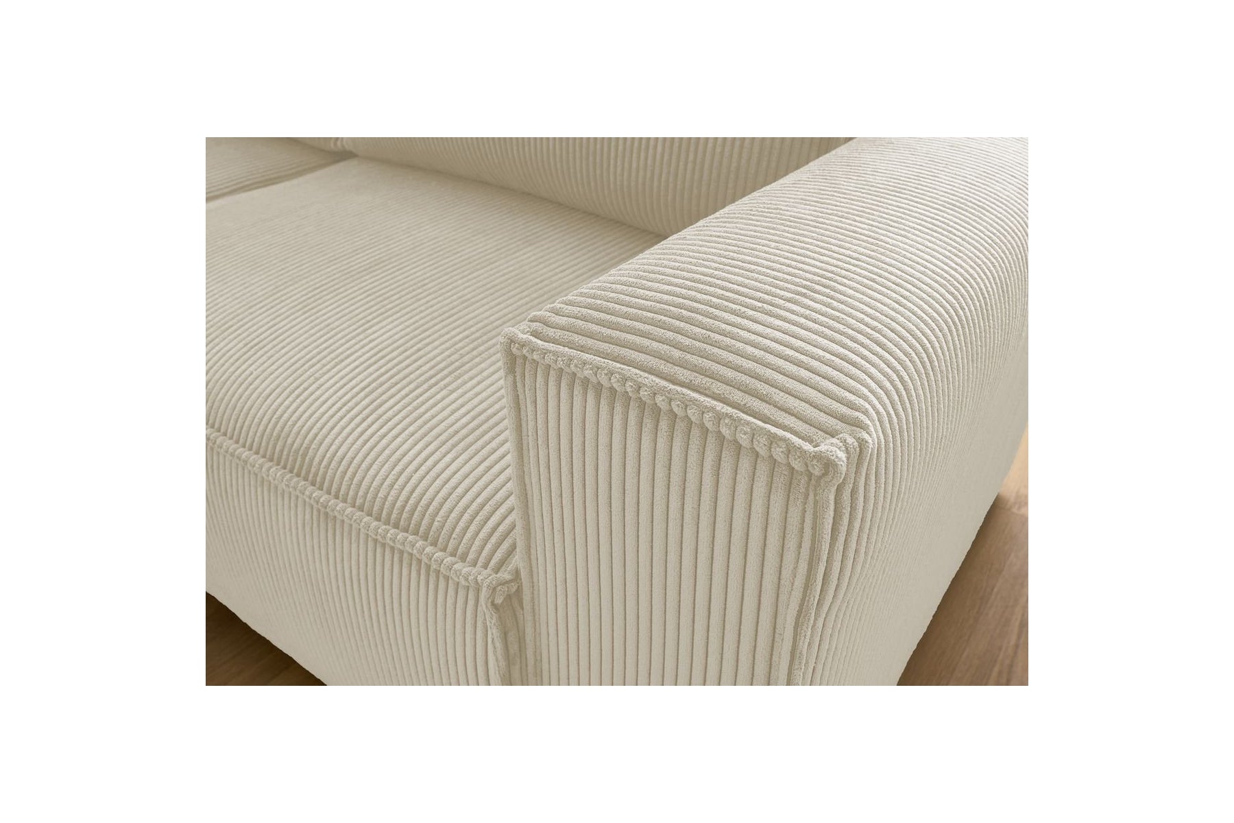 NIHAD compact fixed corner sofa in corduroy - Left-hand corner - BOBOCHIC - The Bradery