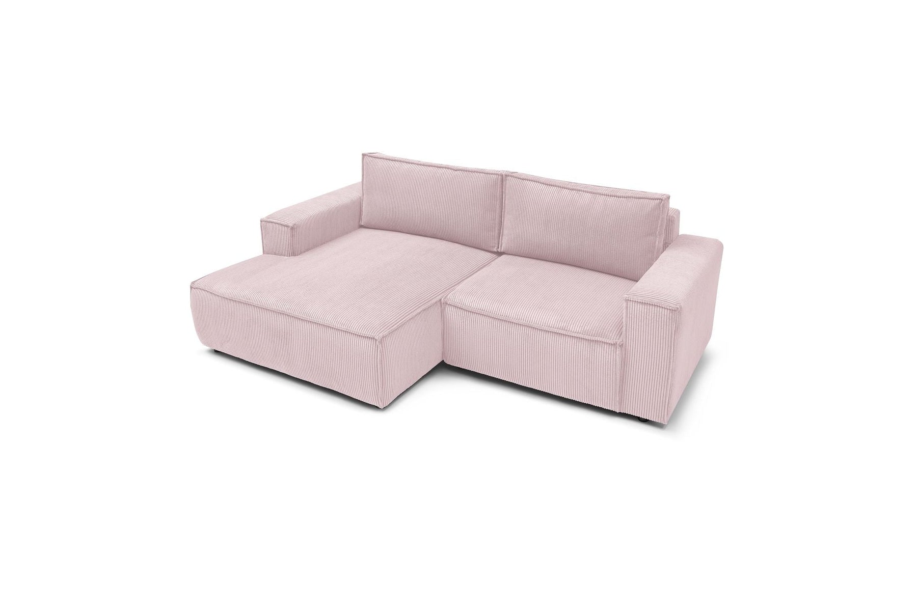 NIHAD compact fixed corner sofa in corduroy - Left-hand corner - BOBOCHIC - The Bradery