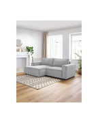 Compact fixed NIHAD corduroy corner sofa - Left-hand corner - BOBOCHIC - The Bradery