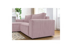 NIHAD compact fixed corner sofa in corduroy - Left-hand corner - BOBOCHIC - The Bradery