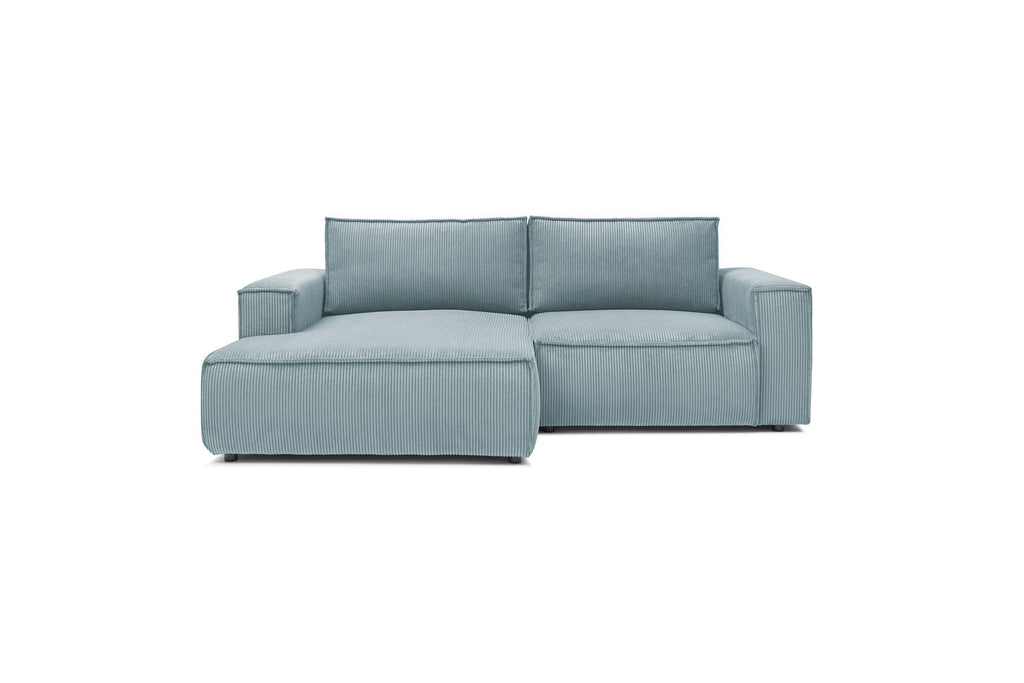 Compact fixed NIHAD corduroy corner sofa - Left-hand corner - BOBOCHIC - The Bradery