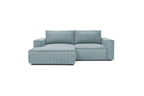 Compact fixed NIHAD corduroy corner sofa - Left-hand corner - BOBOCHIC - The Bradery