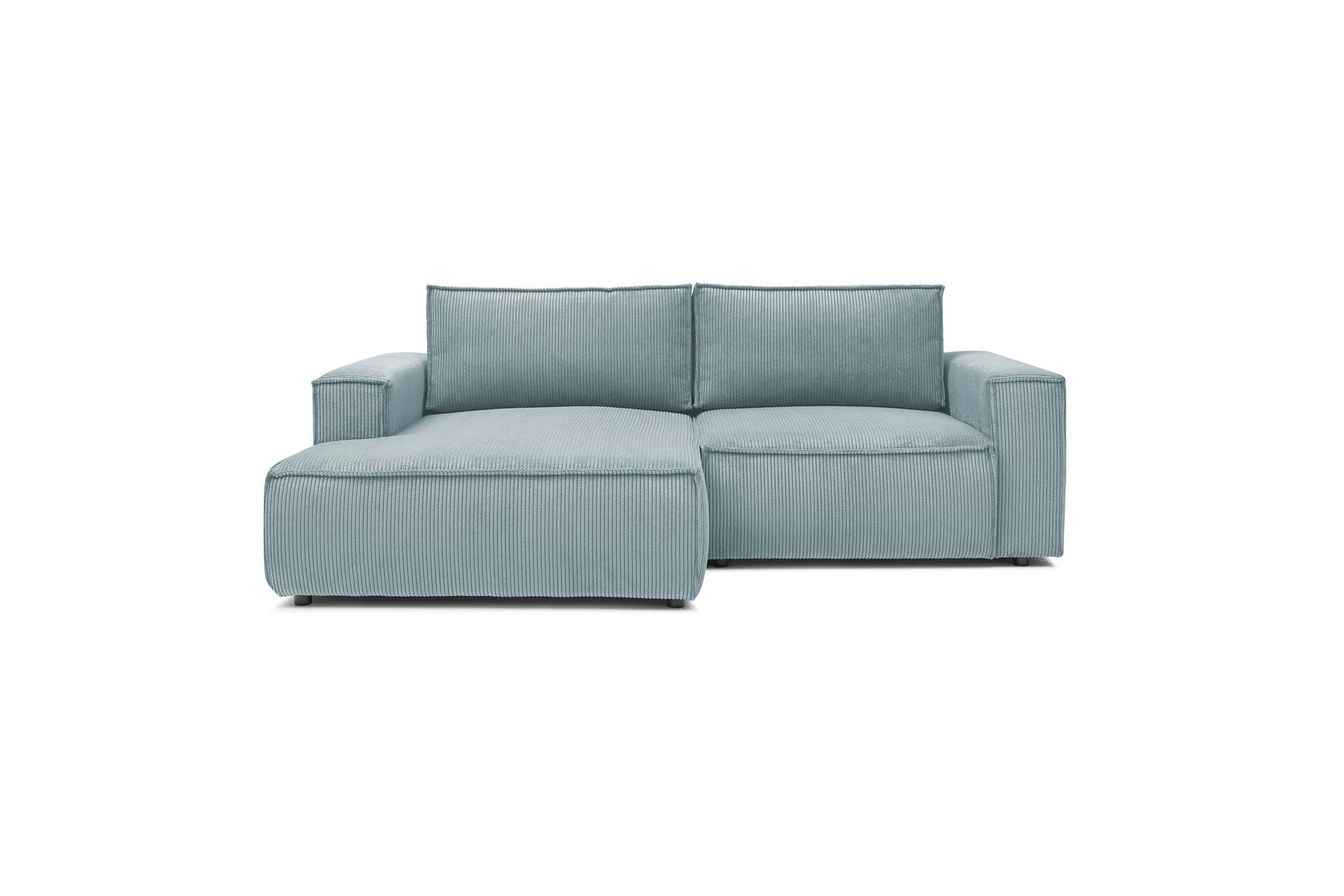 Compact fixed NIHAD corduroy corner sofa - Left-hand corner - BOBOCHIC - The Bradery
