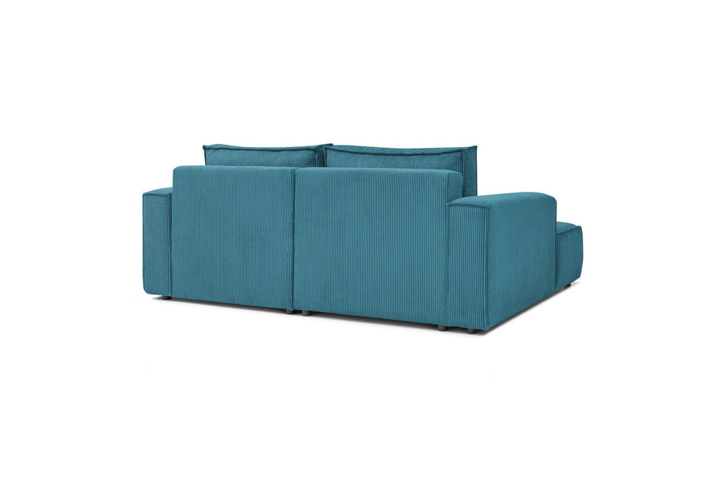 Compact fixed NIHAD corduroy corner sofa - Left-hand corner - BOBOCHIC - The Bradery