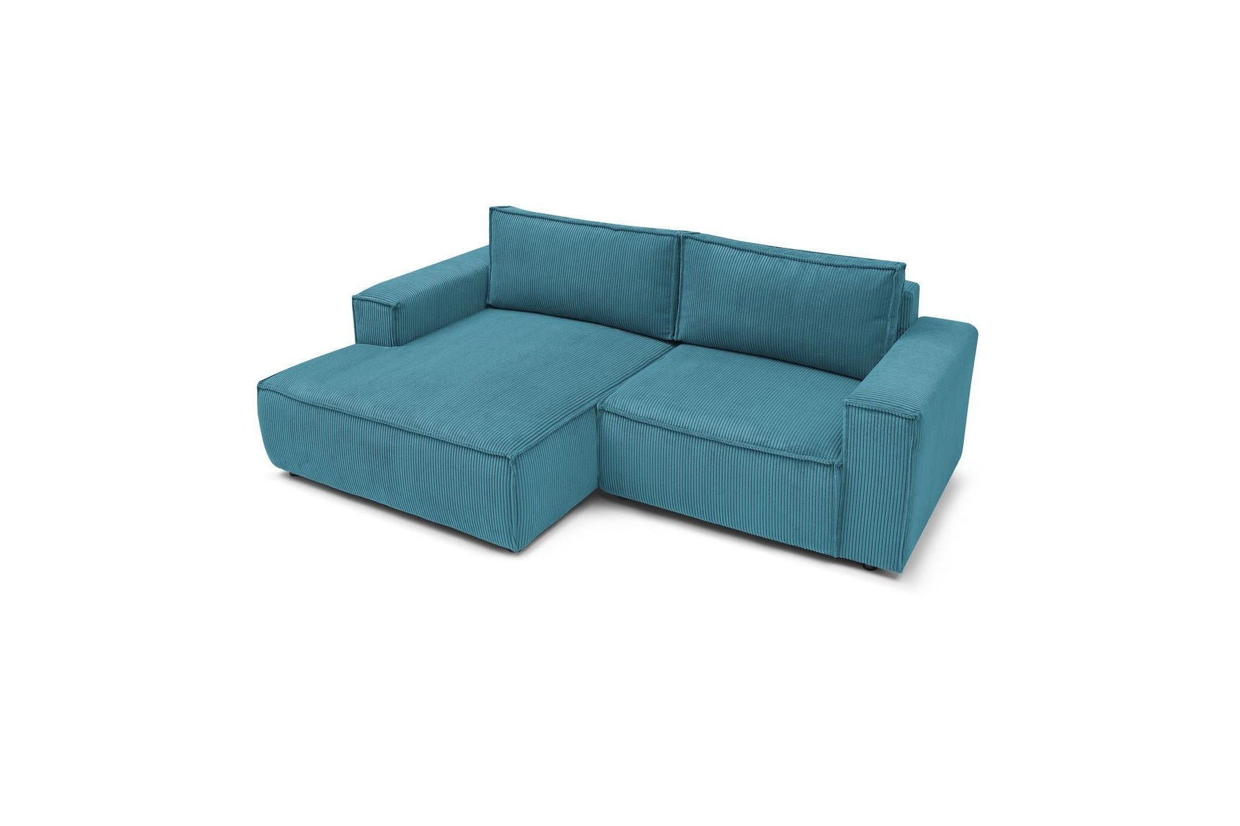 Compact fixed NIHAD corduroy corner sofa - Left-hand corner - BOBOCHIC - The Bradery