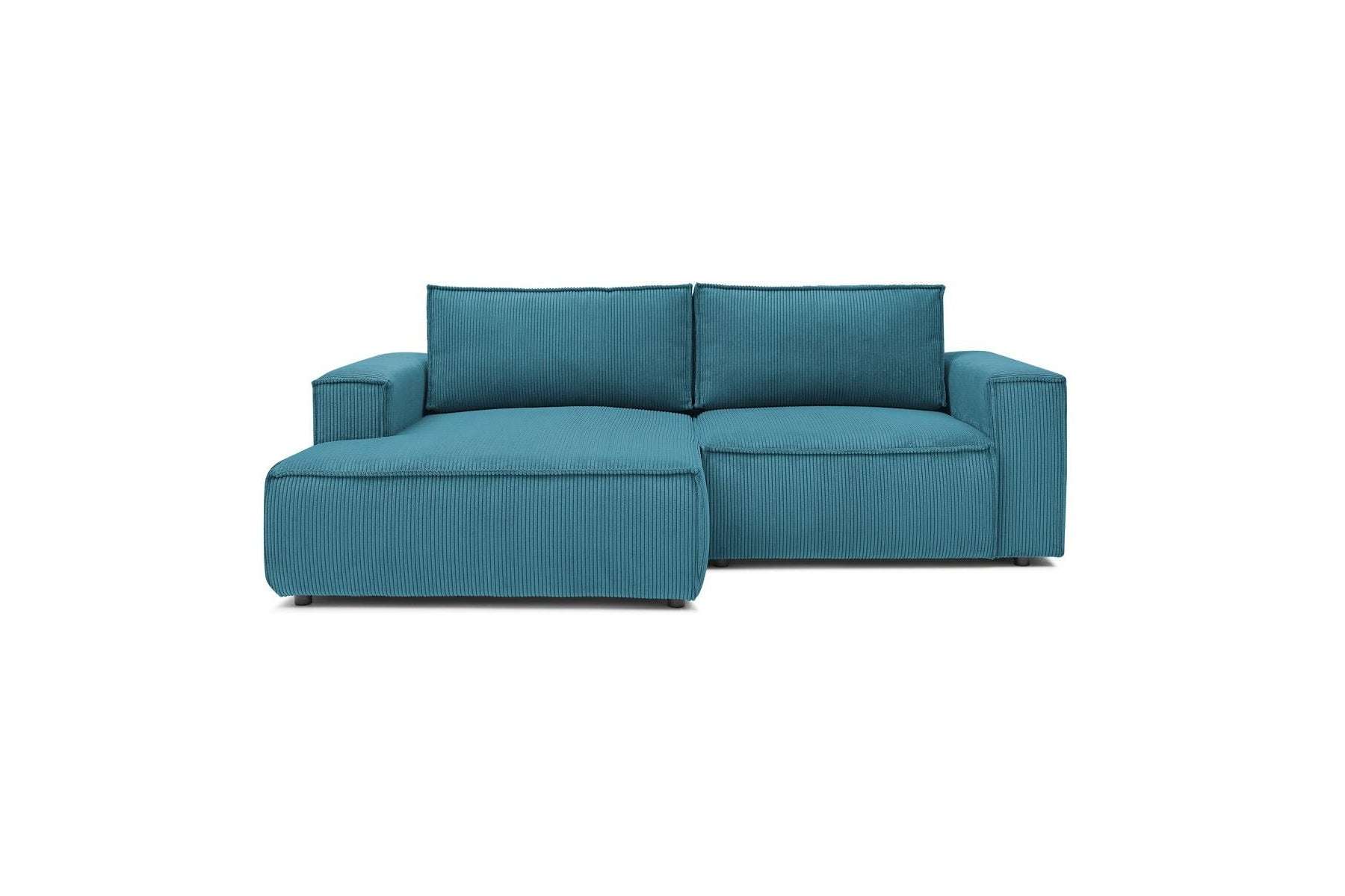 Compact fixed NIHAD corduroy corner sofa - Left-hand corner - BOBOCHIC - The Bradery