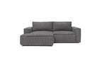 NIHAD compact fixed corner sofa in corduroy - Left-hand corner - BOBOCHIC - The Bradery