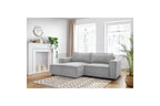 Compact fixed NIHAD corduroy corner sofa - Left-hand corner - BOBOCHIC - The Bradery