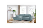 Compact fixed NIHAD corduroy corner sofa - Left-hand corner - BOBOCHIC - The Bradery