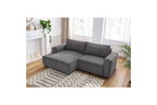 NIHAD compact fixed corner sofa in corduroy - Left-hand corner - BOBOCHIC - The Bradery