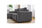 NIHAD compact fixed corner sofa in corduroy - Left-hand corner - BOBOCHIC - The Bradery