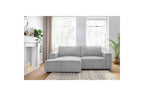 Compact fixed NIHAD corduroy corner sofa - Left-hand corner - BOBOCHIC - The Bradery