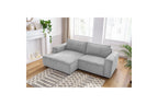 Compact fixed NIHAD corduroy corner sofa - Left-hand corner - BOBOCHIC - The Bradery