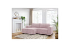 NIHAD compact fixed corner sofa in corduroy - Left-hand corner - BOBOCHIC - The Bradery