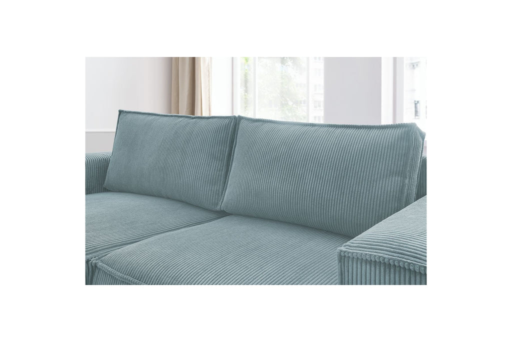 Compact fixed NIHAD corduroy corner sofa - Left-hand corner - BOBOCHIC - The Bradery