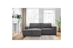 NIHAD compact fixed corner sofa in corduroy - Left-hand corner - BOBOCHIC - The Bradery