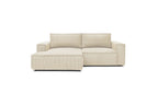Compact fixed NIHAD corduroy corner sofa - Left-hand corner - BOBOCHIC - The Bradery