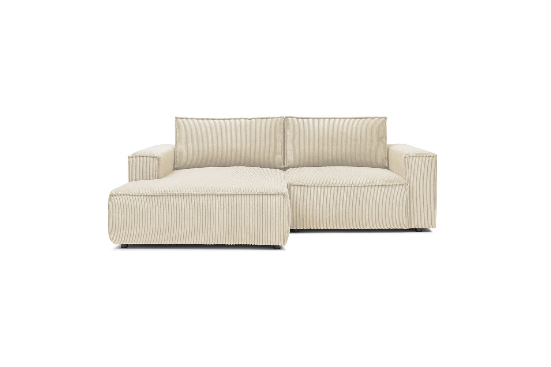 Compact fixed NIHAD corduroy corner sofa - Left-hand corner - BOBOCHIC - The Bradery