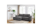 NIHAD compact fixed corner sofa in corduroy - Left-hand corner - BOBOCHIC - The Bradery