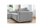 Compact fixed NIHAD corduroy corner sofa - Left-hand corner - BOBOCHIC - The Bradery