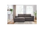 NIHAD compact fixed corner sofa in corduroy - Left-hand corner - BOBOCHIC - The Bradery