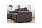 NIHAD compact fixed corner sofa in corduroy - Left-hand corner - BOBOCHIC - The Bradery